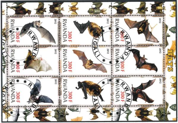 Fledermaus-Briefmarkenset Ruanda